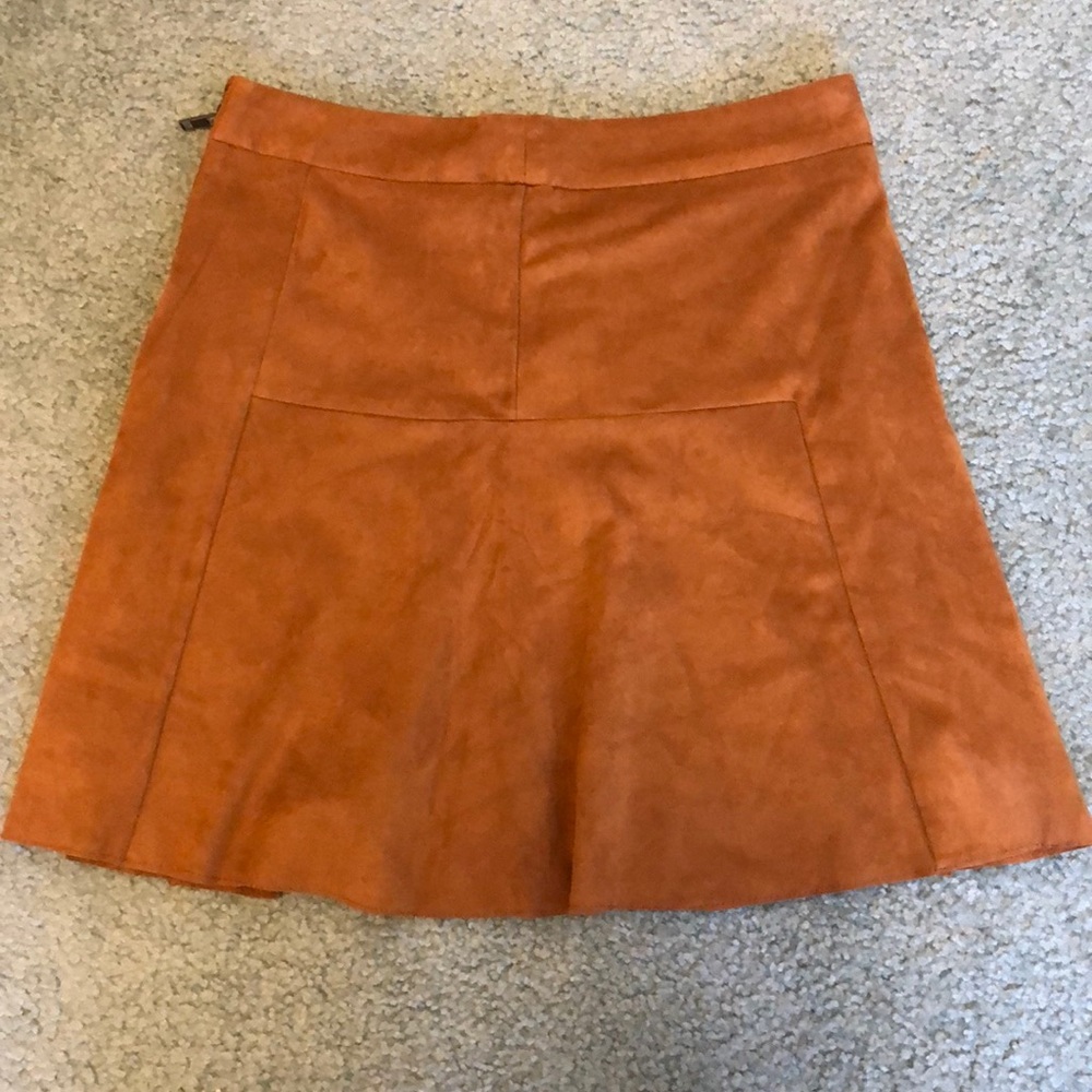 Brown suede mini skirt by Mango size 2